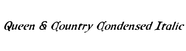 Queen & Country Condensed Italic Fonte