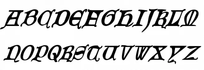 Queen & Country Condensed Italic フォント 大文字
