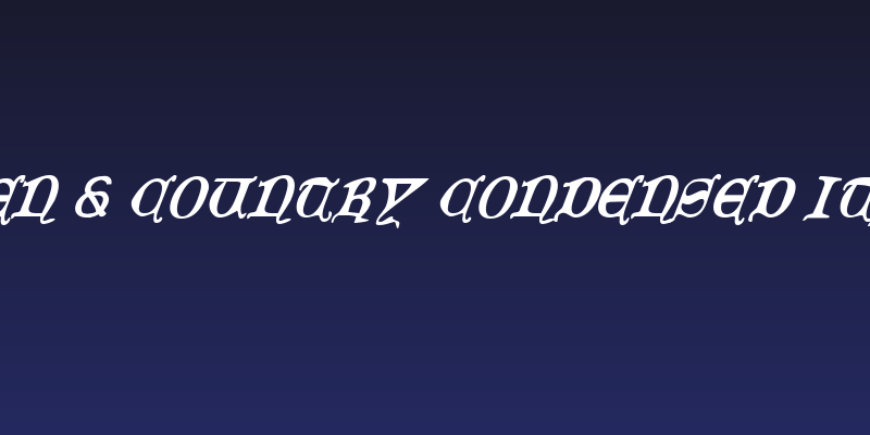 Queen & Country Condensed Italic Social Header