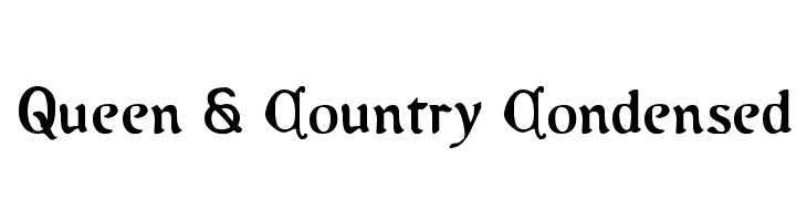 Queen & Country Condensed  Frei Schriftart Herunterladen