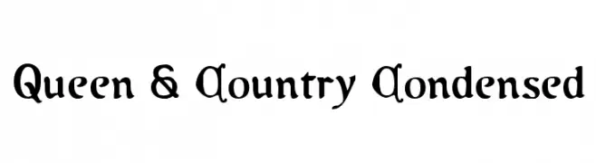 Queen & Country Condensed  フリーフォントのダウンロード