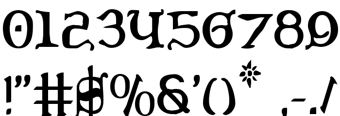 Queen & Country Condensed Font OTHER CHARS