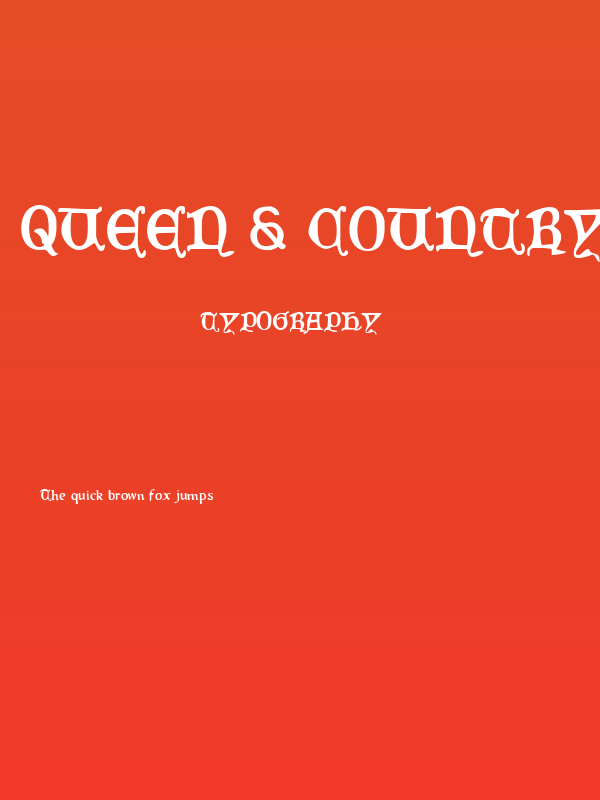Queen & Country Condensed Poster