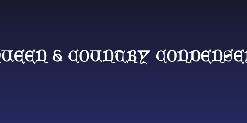Queen & Country Condensed Social Header