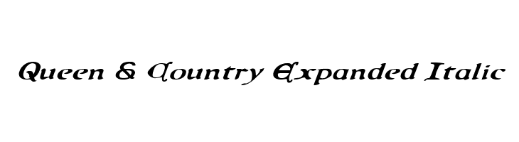 Queen & Country Expanded Italic  नि: शुल्क फ़ॉन्ट्स डाउनलोड