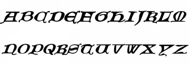 Queen & Country Expanded Italic 字体 大写