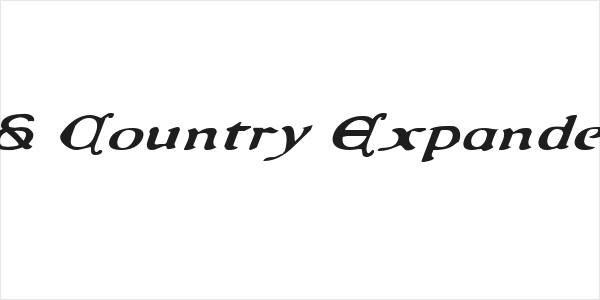 Queen & Country Expanded Italic Logo