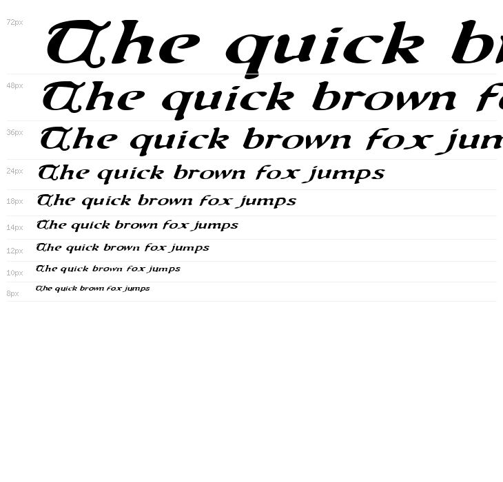 Queen & Country Expanded Italic Waterfall