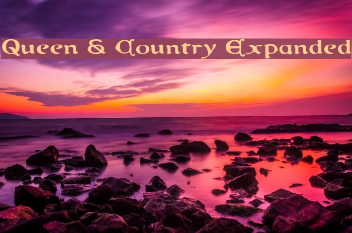 Queen & Country Expanded フォント examples