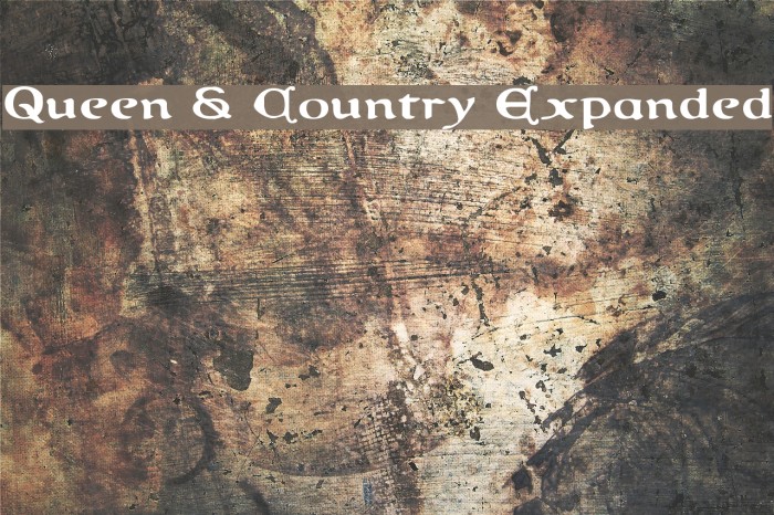 Queen & Country Expanded フォント examples