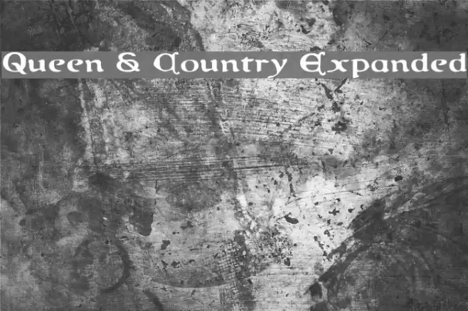 Queen & Country Expanded フォント examples