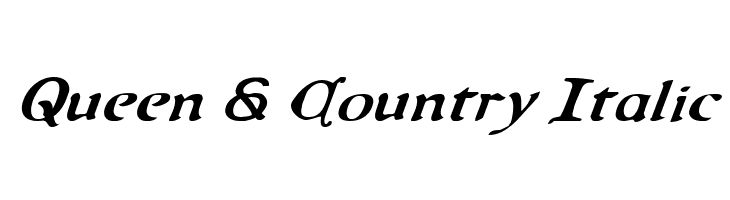 Queen & Country Italic  font caratteri gratis