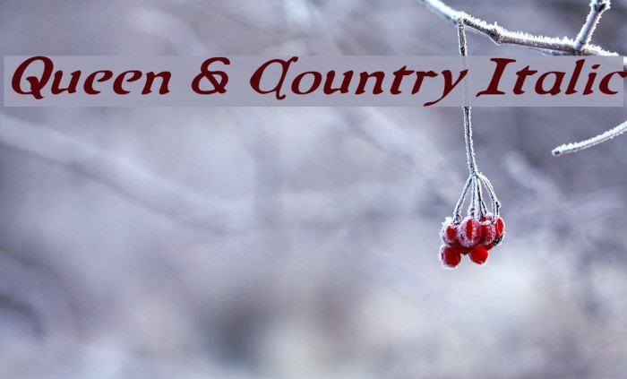 Queen & Country Italic Fonte examples