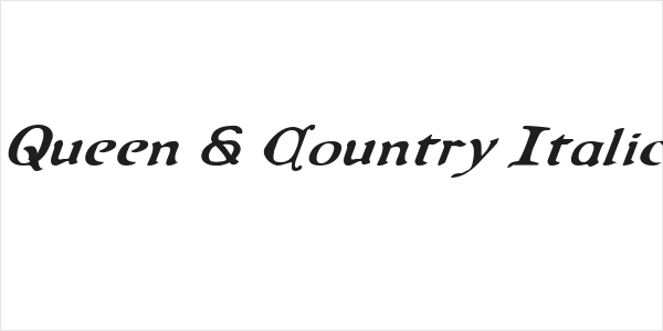 Queen & Country Italic Logo