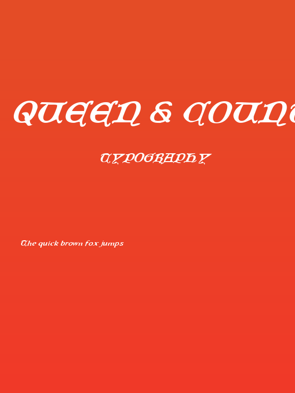 Queen & Country Italic Poster
