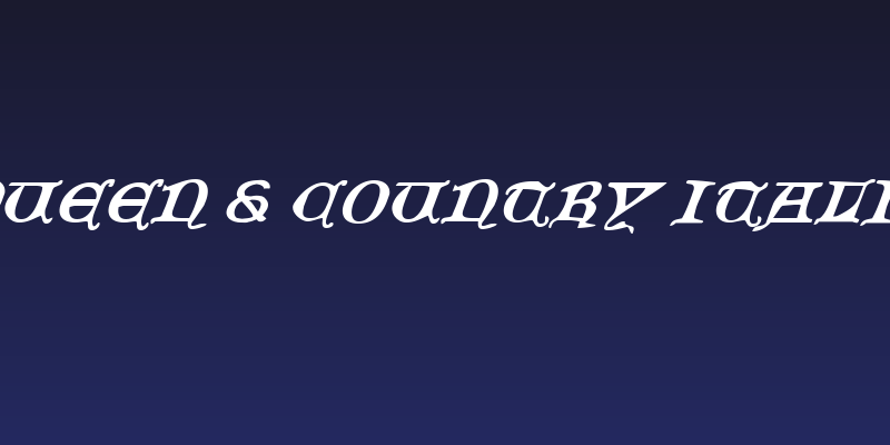 Queen & Country Italic Social Header