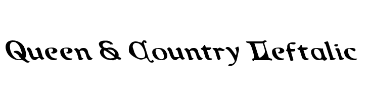 Queen & Country Leftalic  font caratteri gratis