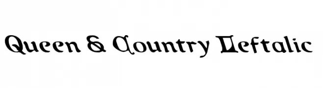 Queen & Country Leftalic  नि: शुल्क फ़ॉन्ट्स डाउनलोड