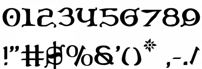 Queen & Country Font OTHER CHARS