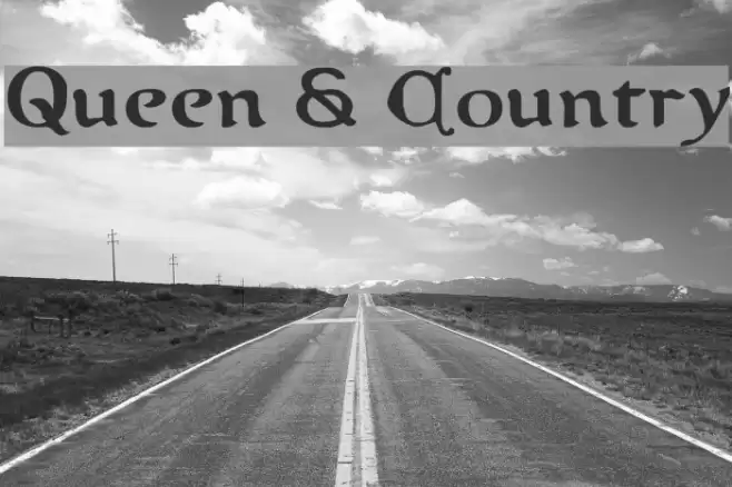 Queen & Country Font examples