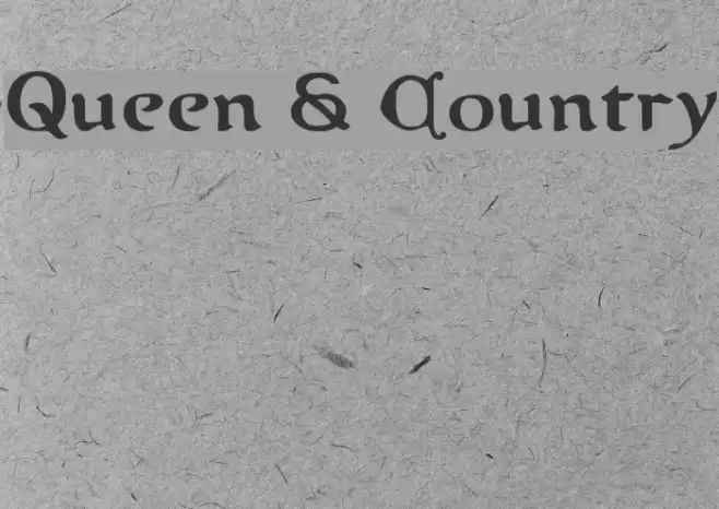 Queen & Country Font examples