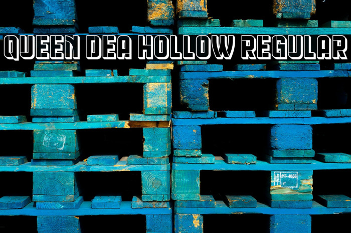 Queen Dea Hollow Regular Font examples