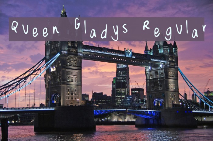Queen Gladys Regular Font examples