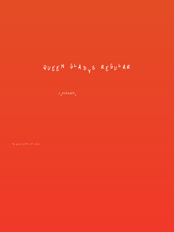 Queen Gladys Regular Poster