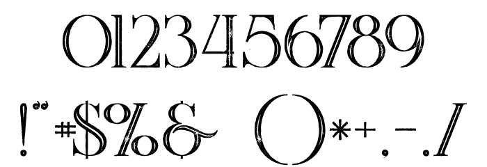 Queen Inline Grunge Font OTHER CHARS