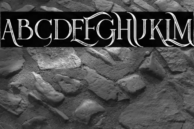 Queen Inline Grunge Font examples