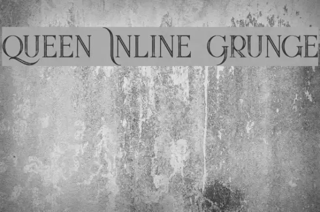 Queen Inline Grunge Font examples