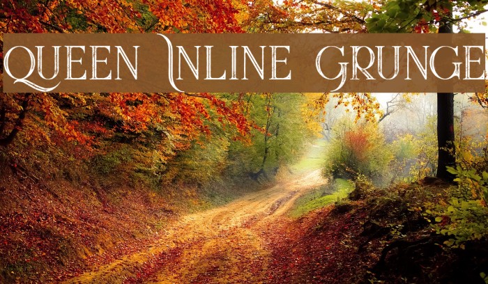 Queen Inline Grunge Font examples