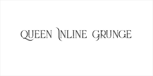 Queen Inline Grunge Logo