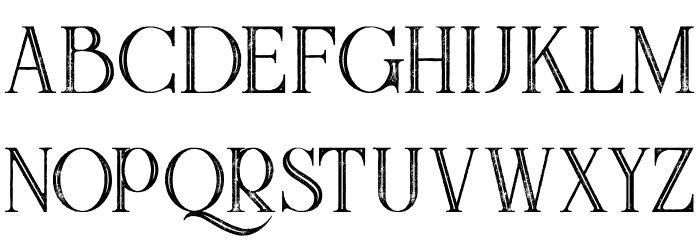 Queen Inline Grunge Font LOWERCASE