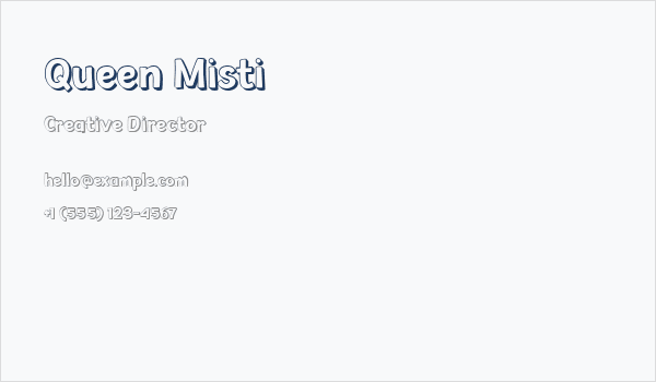 Queen Misti Business Card