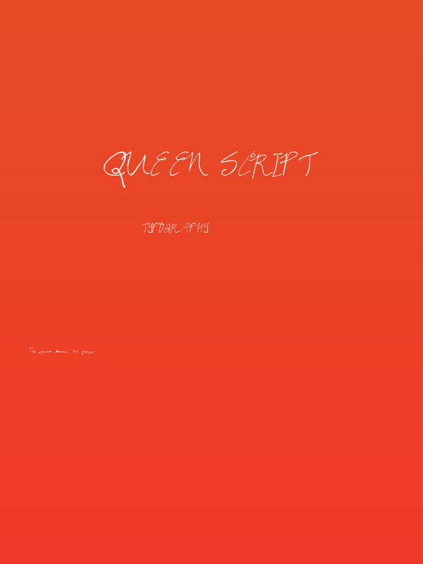 Queen Script Poster
