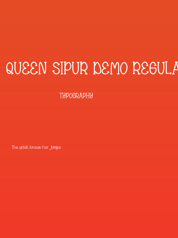 Queen Sipur Demo Regular Poster