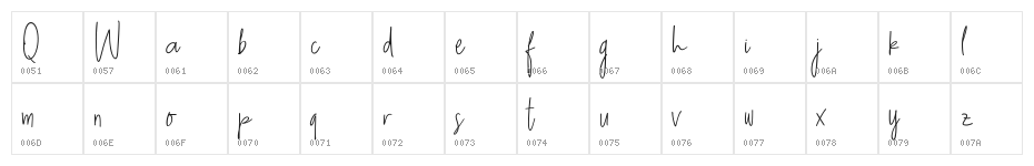 Queen Waffle DEMO Regular Character Map