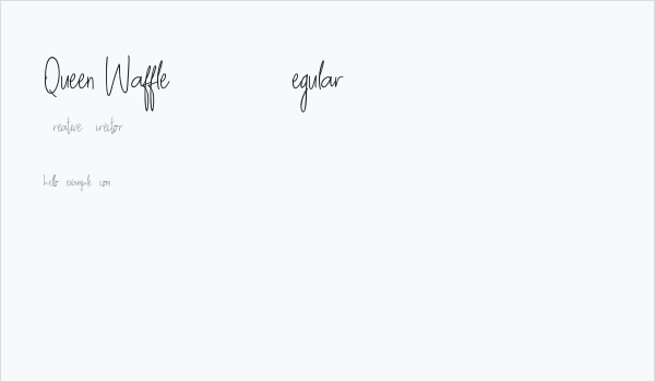 Queen Waffle DEMO Regular Business Card