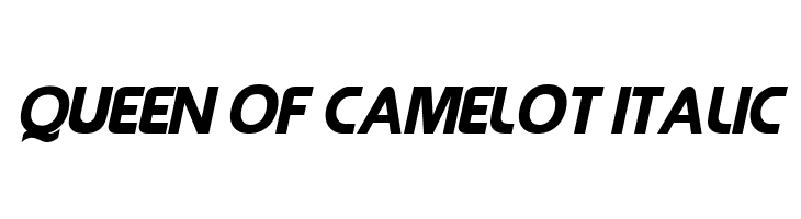 Queen of Camelot Italic Font