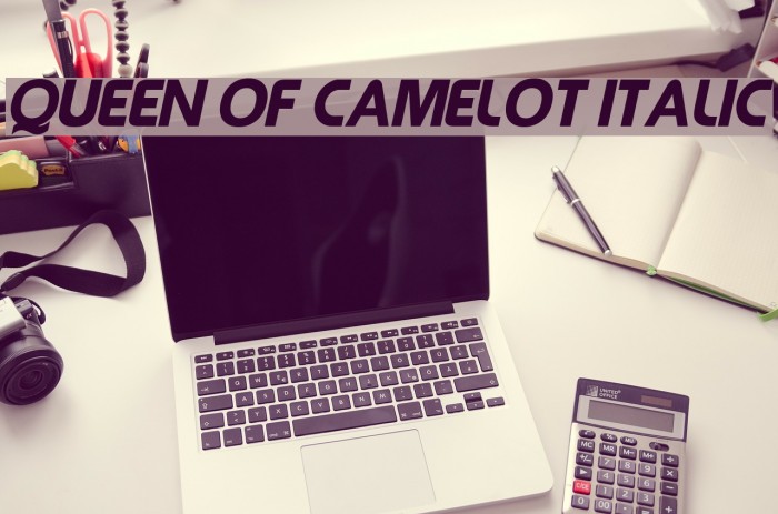 Queen of Camelot Italic Font examples