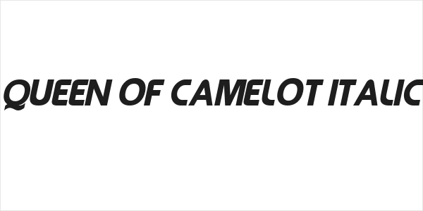 Queen of Camelot Italic Logo