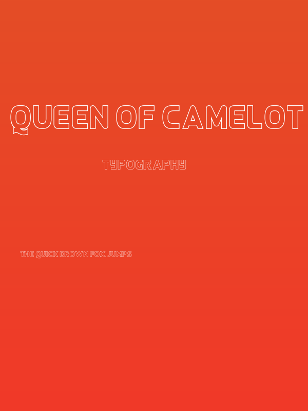 Queen of Camelot Outlines Poster