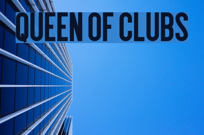 Queen of Clubs Font examples