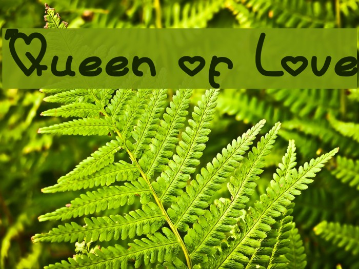 Queen of Love Font examples