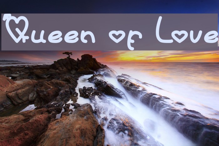 Queen of Love Font examples
