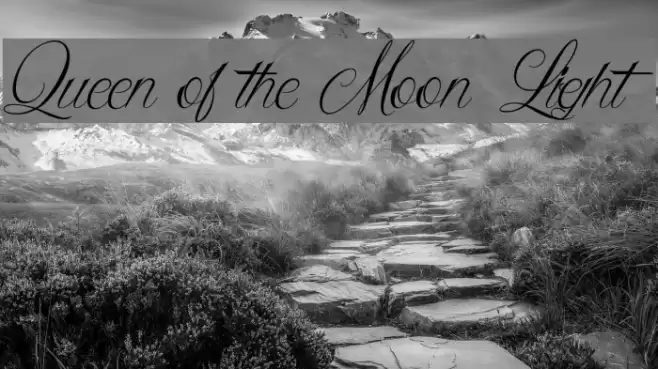 Queen of the Moon Light Font examples