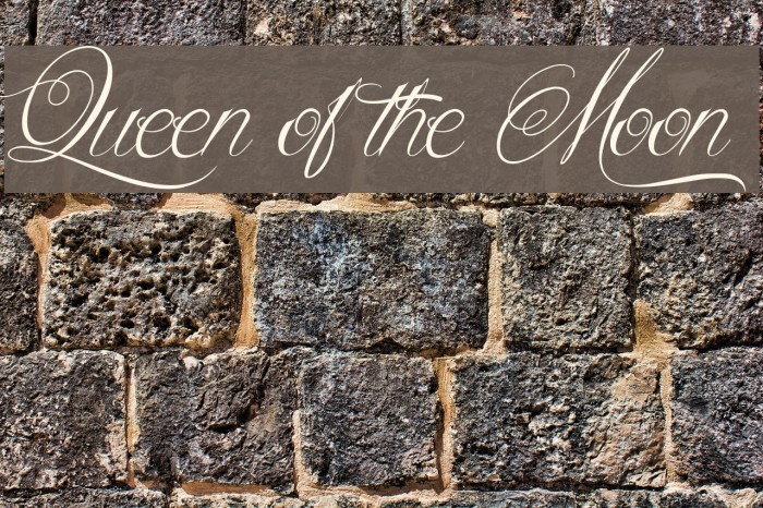 Queen of the Moon Font examples