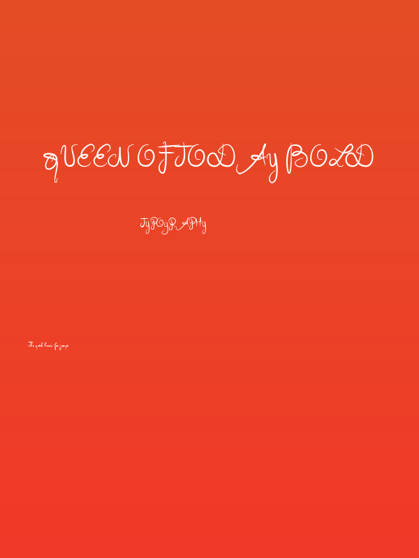 Queen of today Bold Poster