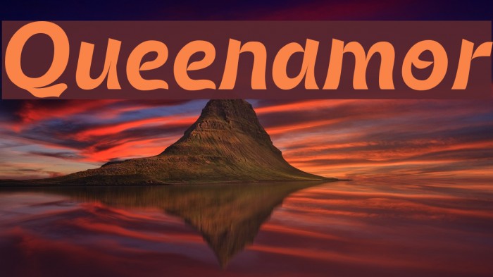 Queenamor Font examples